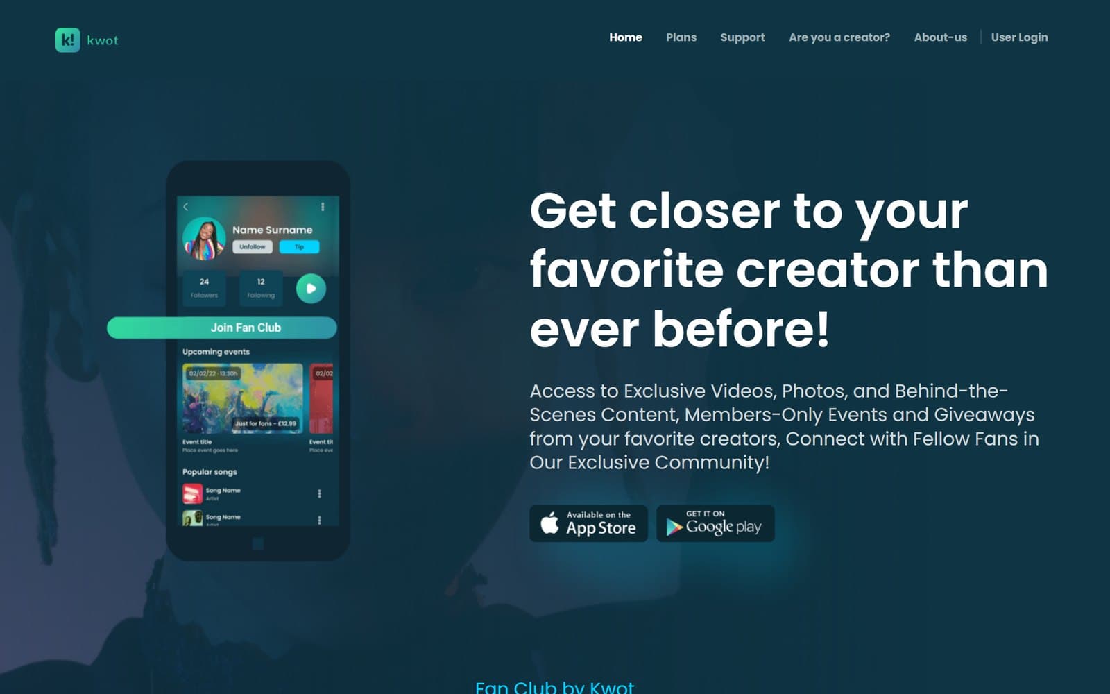 The Kwot homepage
